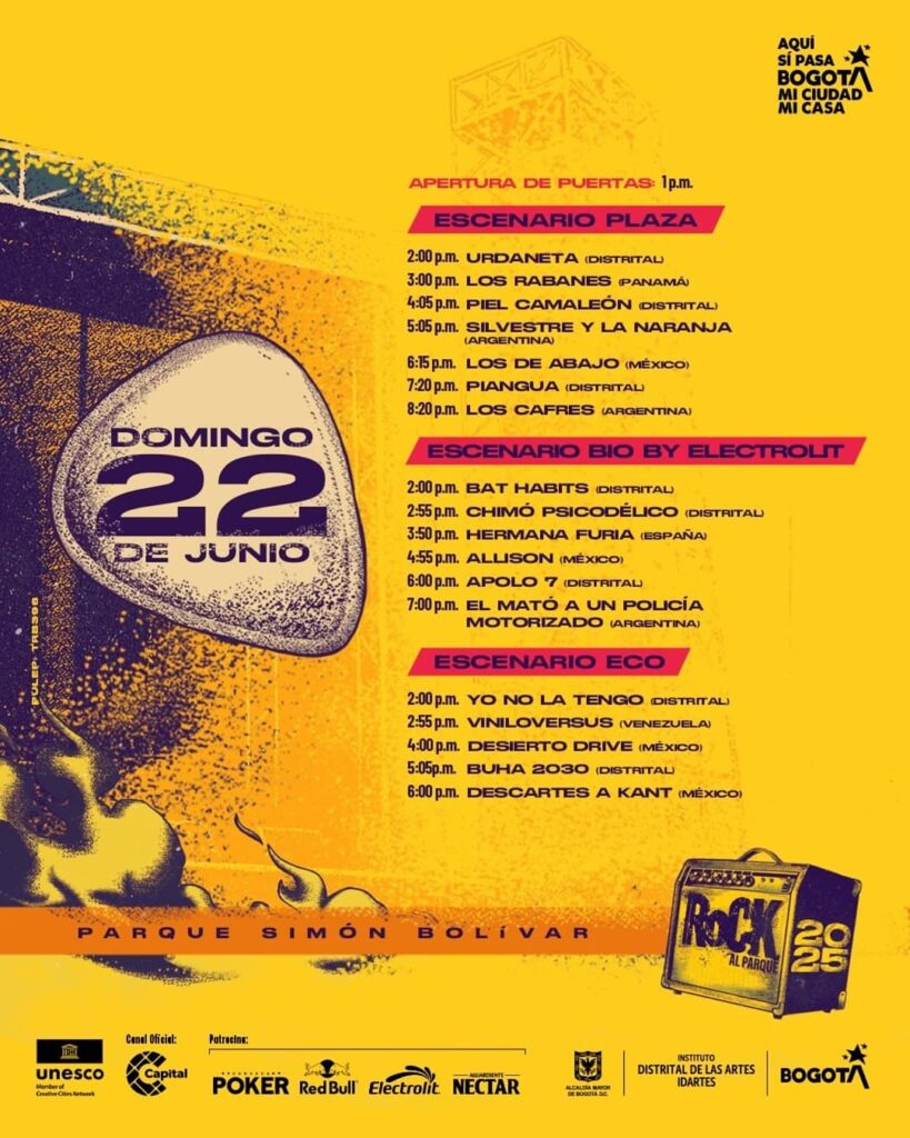 Bandas del Rock al Parque 2025