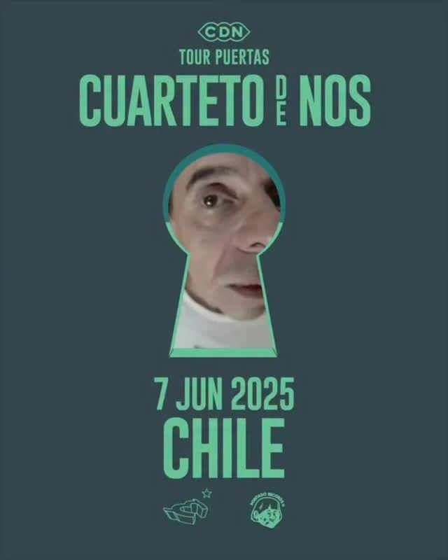 Chile 🇨🇱 será la primera parada del tour PUERTAS 🚪en el @movistararena y el primer país en escuchar las nuevas canciones del @cuartetodenosok 🔥

🎟️ Los tickets están volando en @puntoticket! No se distraigan con el humo si no quieren quedarse con cara de nada y sin entrada 👀 Link en las historias destacadas 

A quién vemos ahí? 😉

Cc @ffbooking 

#elcuarteto #ecdn #elcuartetodenos